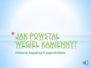 jak powsta w giel kamienny
