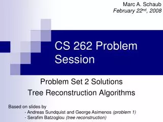 CS 262 Problem Session