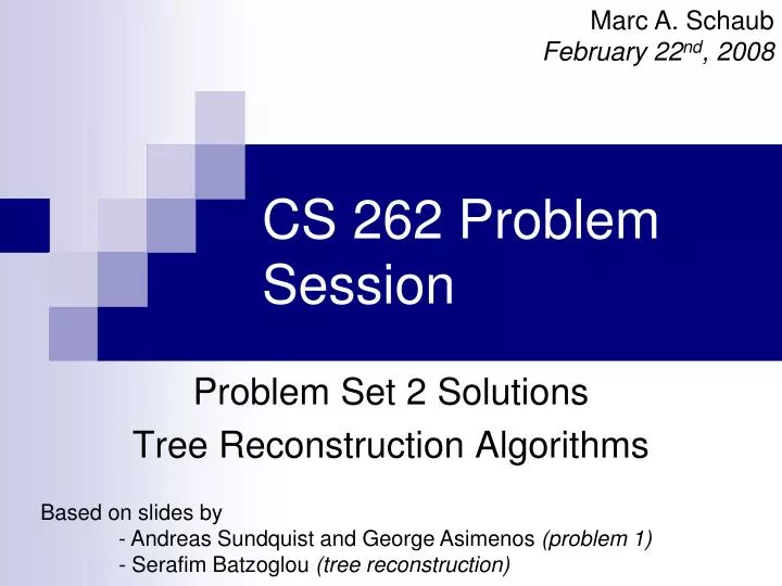 cs 262 problem session