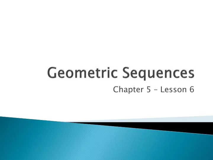 geometric sequences