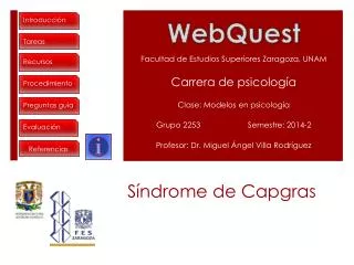 s ndrome de capgras