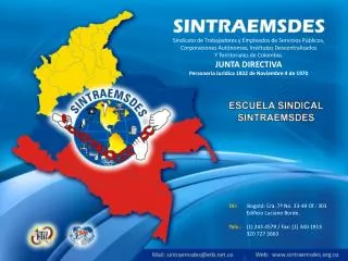 ESCUELA SINDICAL SINTRAEMSDES