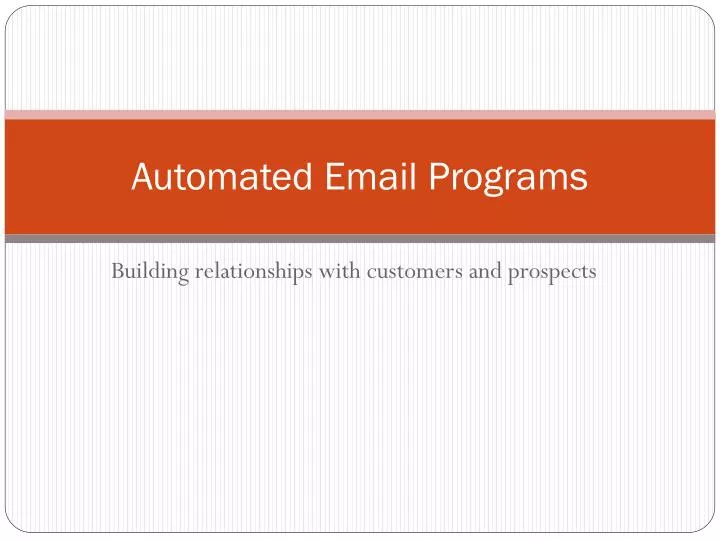 automated email programs