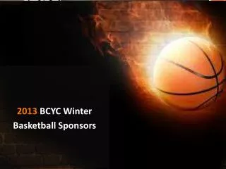 2013 BCYC Winter Basketball Sponsors