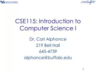 CSE115: Introduction to Computer Science I