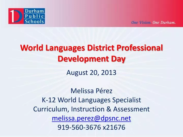 world languages district professional development day