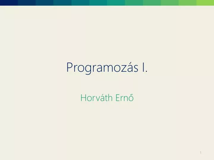 programoz s i