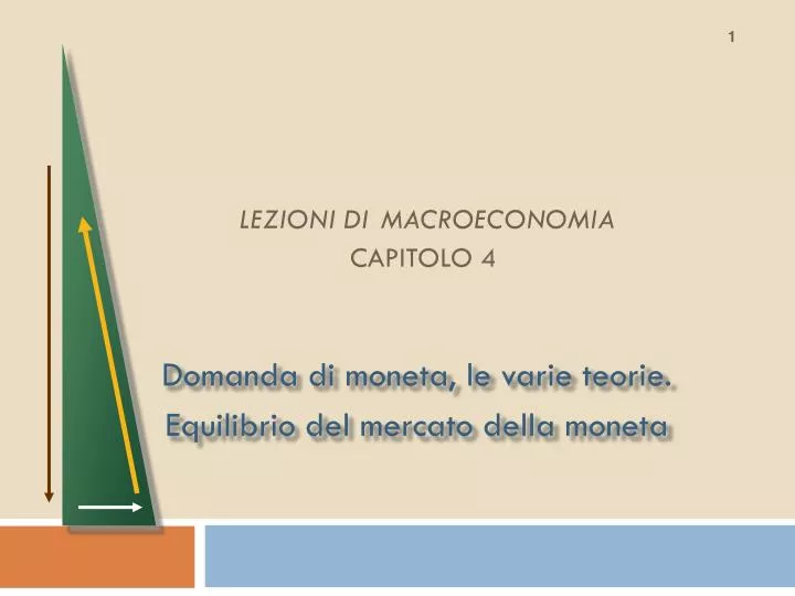 lezioni di macroeconomia capitolo 4
