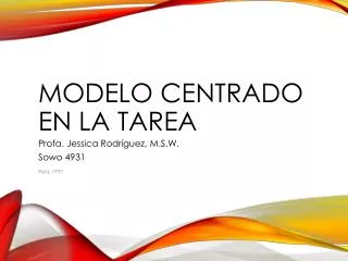 modelo centrado en la tarea