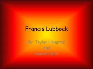Francis Lubbock