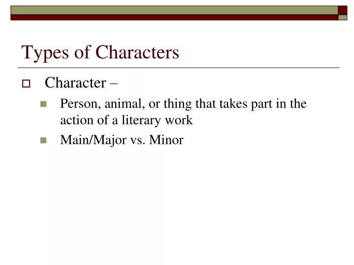 types of characters