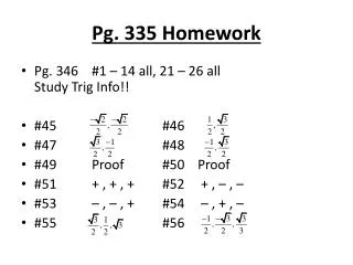 Pg. 335 Homework