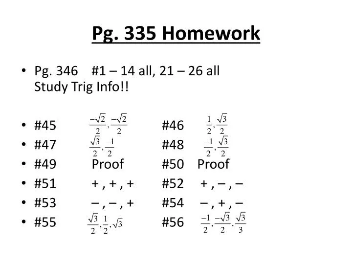 pg 335 homework