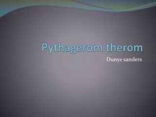 Pythagerom therom