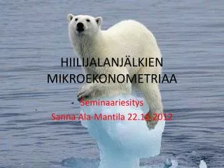 hiilijalanj lkien mikroekonometriaa