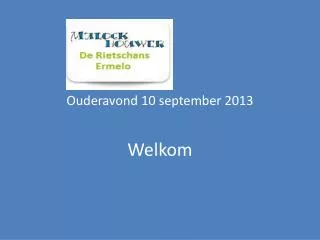ouderavond 10 september 2013