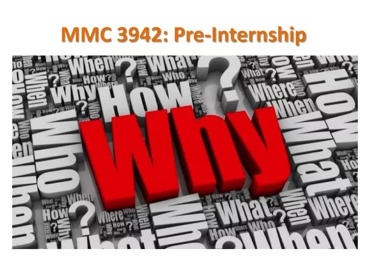 mmc 3942 pre internship