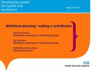 Workforce planning : making a contribution