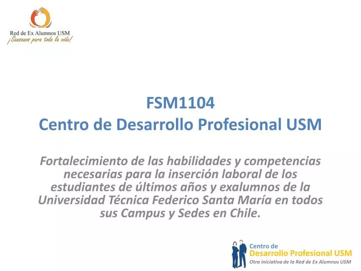 fsm1104 centro de desarrollo profesional usm