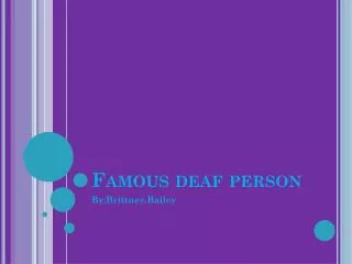 Famous deaf person