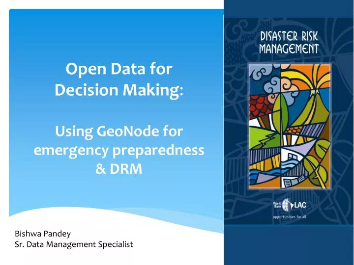 open data for decision making using geonode for emergency preparedness drm