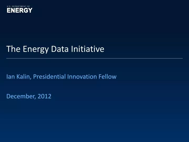 the energy data initiative