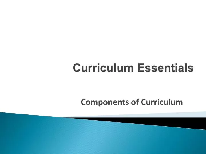 curriculum essentials