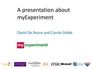 A presentation about myExperiment