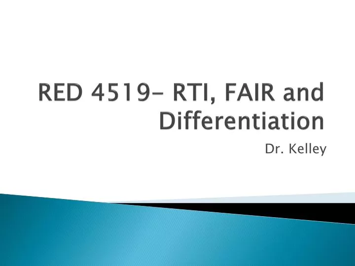 red 4519 rti fair and differentiation