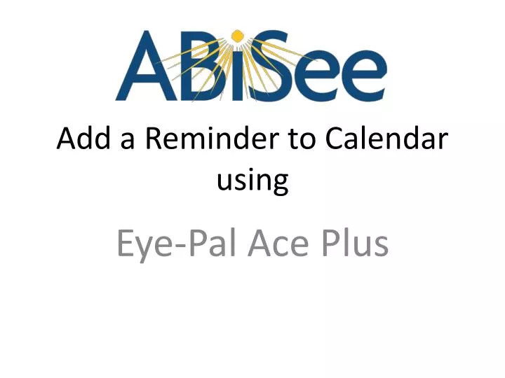 add a reminder to calendar using