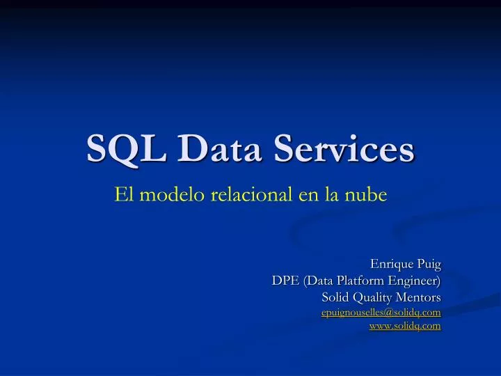 sql data services