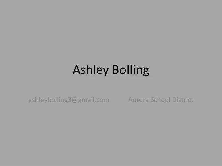 ashley bolling