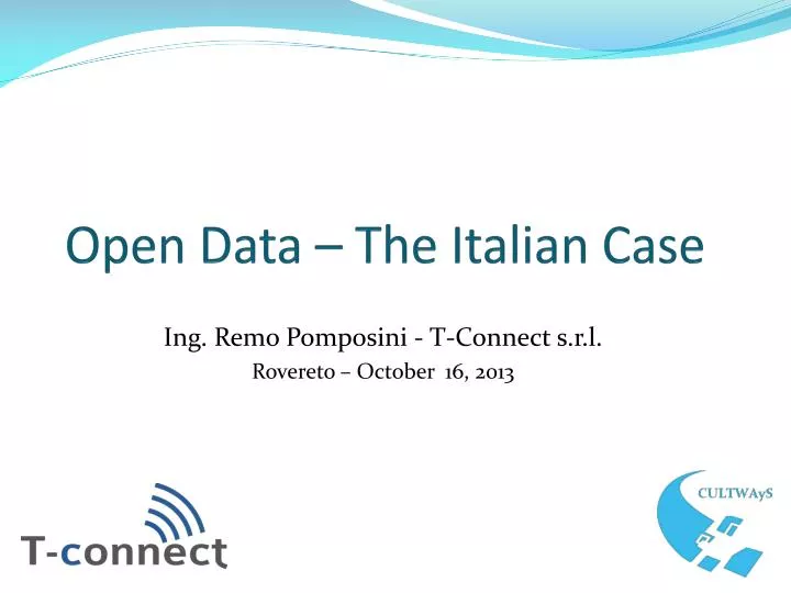 open data the italian case