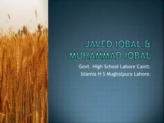 Javed Iqbal &amp; Muhammad Iqbal