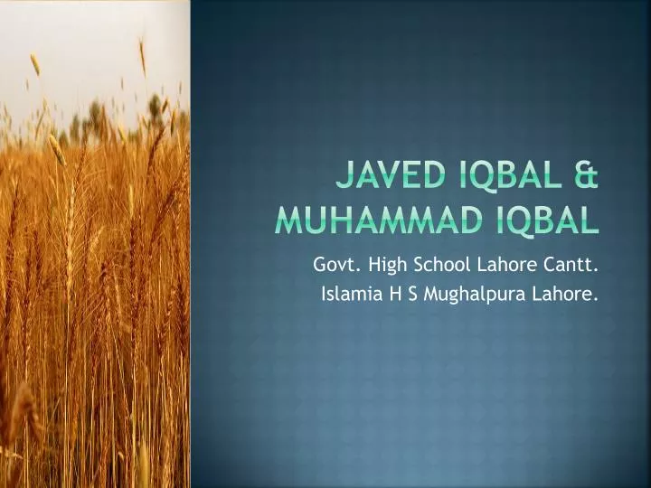 javed iqbal muhammad iqbal