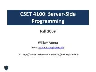 CSET 4100: Server-Side Programming
