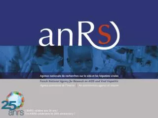 L'ANRS célèbre ses 25 ans ! The ANRS celebrates its 25th anniversary !