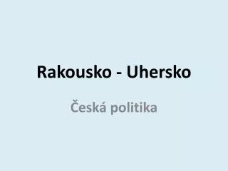 rakousko uhersko