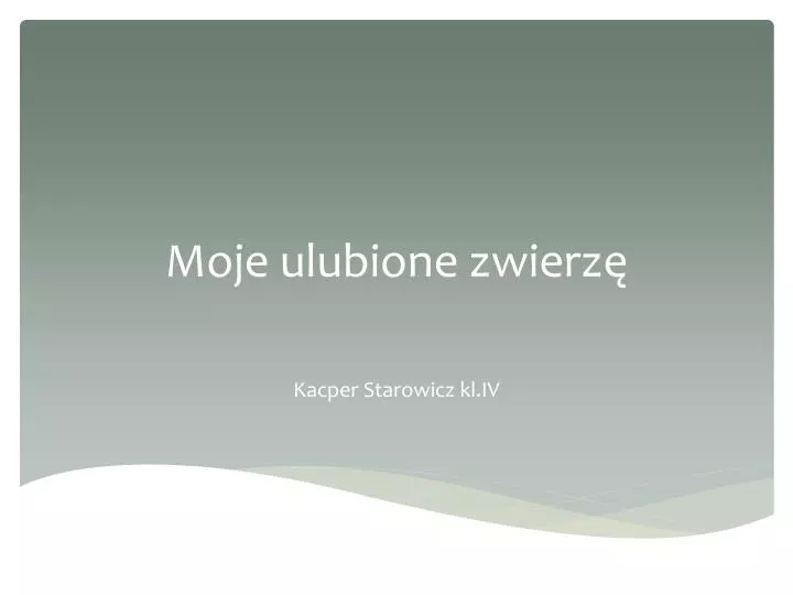 moje ulubione zwierz