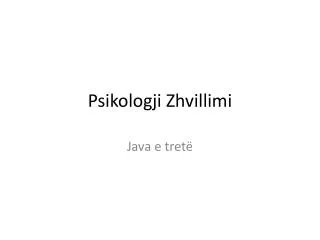 psikologji zhvillimi