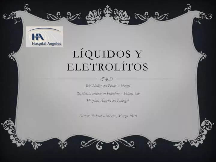 l quidos y eletrol tos