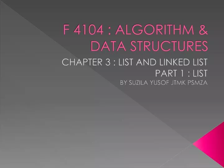 f 4104 algorithm data structures