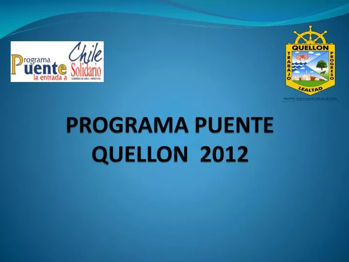 programa puente quellon 2012