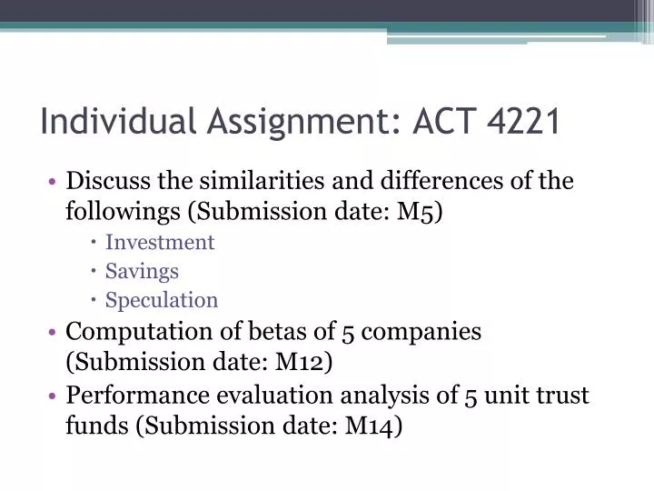 individual assignment act 4221