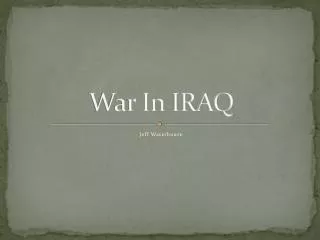 War In IRAQ