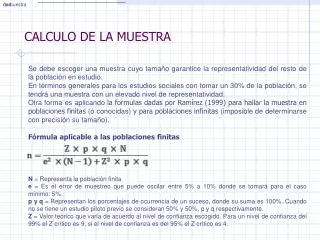 calculo de la muestra