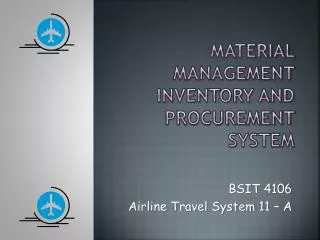 Material Management Inventory and procurement System