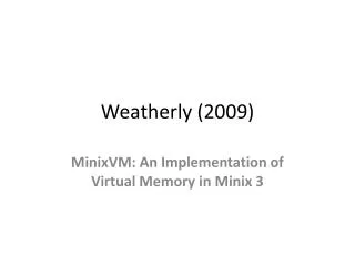 weatherly 2009