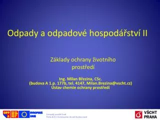 odpady a odpadov hospod stv ii