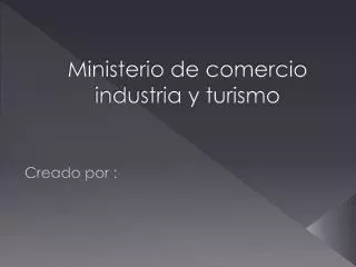 ministerio de comercio industria y turismo